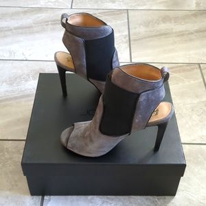 Joe's Jeans Suede Peep Toe Heels